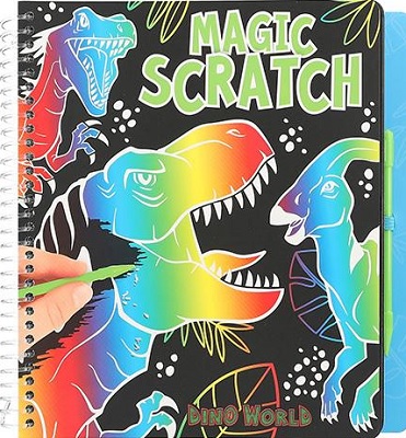 Škrabacia kniha so škrabacou podložkou Dino World Magic Scratch