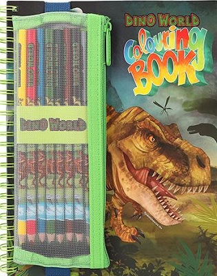 Omaľovánka s pastelkami v obale Dino World