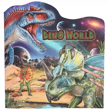 Kreatívna omaľovánka so samolepkami - Dino World, 44 kusov