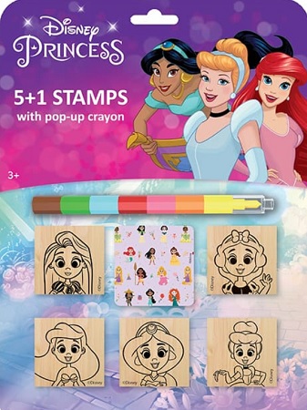 Pečiatky 5 + 1 s voskovkou Disney Princezné