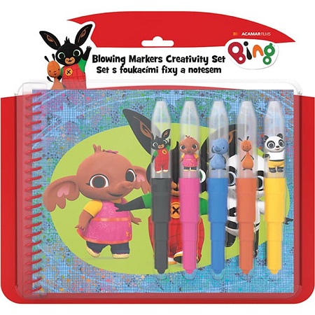 Set s fúkacími fixkami a notesom Bing