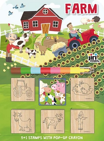 Pečiatky 5 + 1 s voskovkou Farma