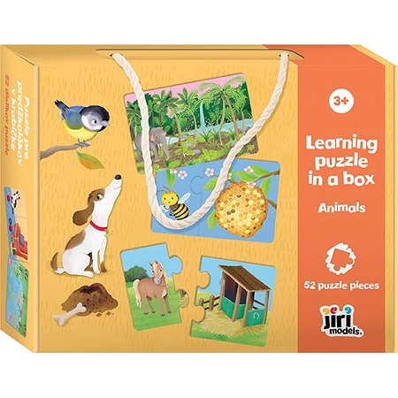 Puzzle pre predškolákov v škatuľke Zvieratká