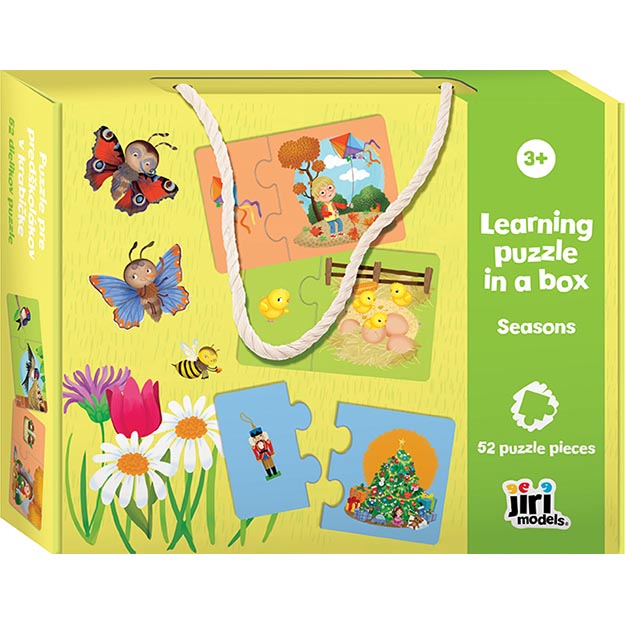 Puzzle pre predškolákov v škatuľke Ročné obdobia