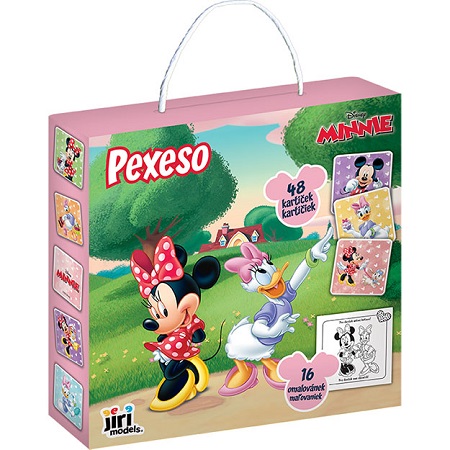 Pexesá v škatulke s maľovankami Minnie