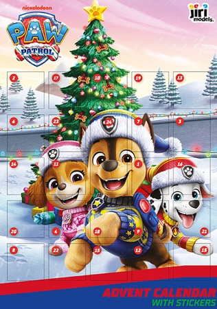 Adventné kalendáre so samolepkami Labková patrola