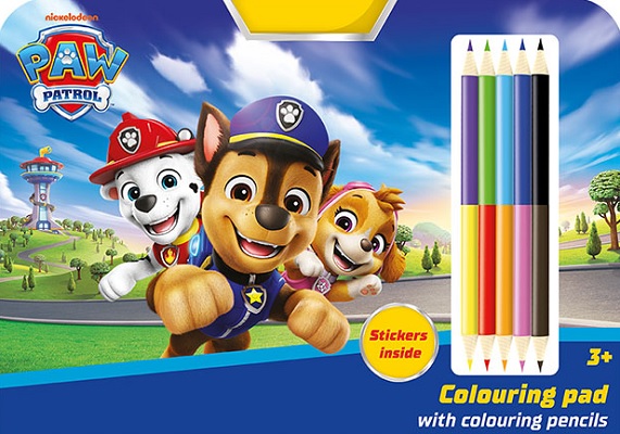 Bloky na kreslenie s pastelkami Labková patrola