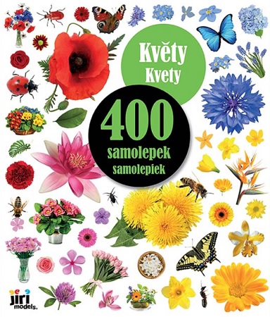 400 samolepiek Kvety