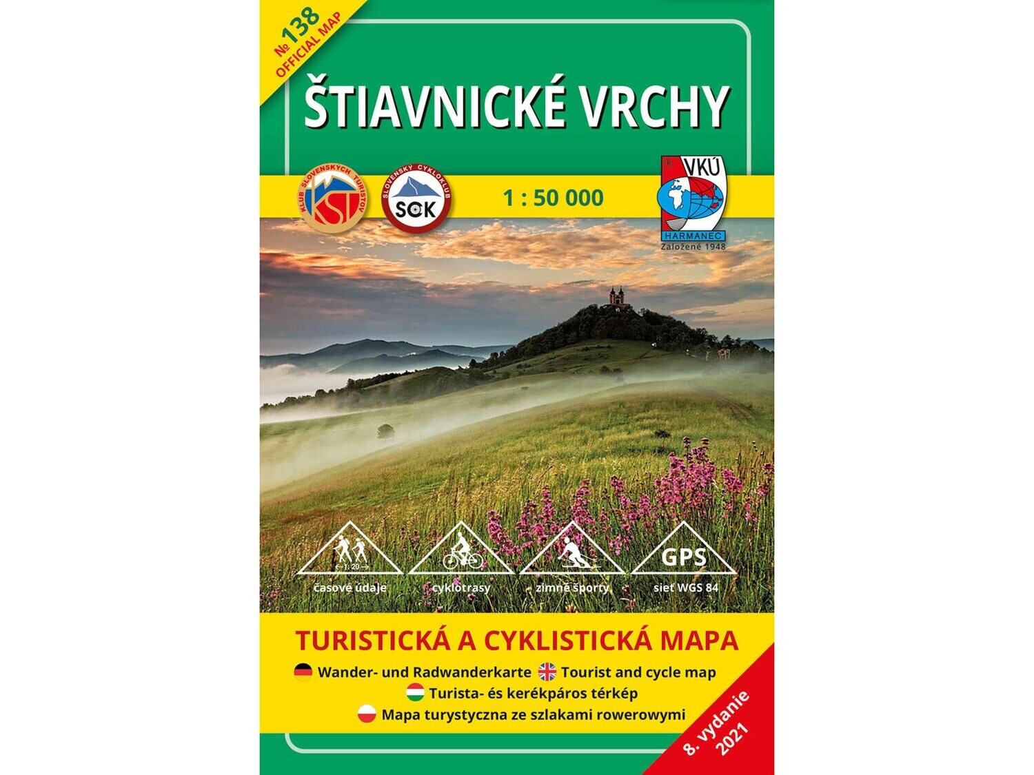 Štiavnické vrchy 1:50 000 - Turistická mapa 138